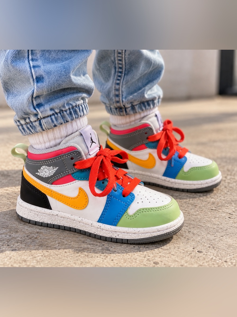 Nike Toddler Air Jordan 1 Mid ALT SE White Dark Shadow Hyper Pink Taxi